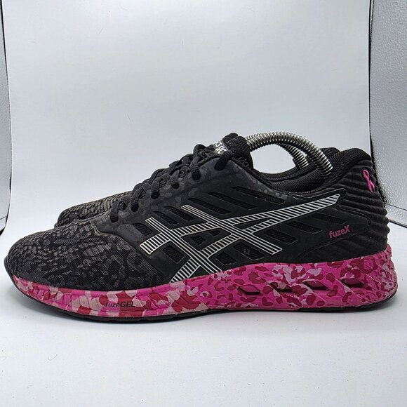 Asics FuzeX Breast Cancer Awareness Mens Size 9 Black Pink Athletic Shoes T6J2N - Picture 13 of 13